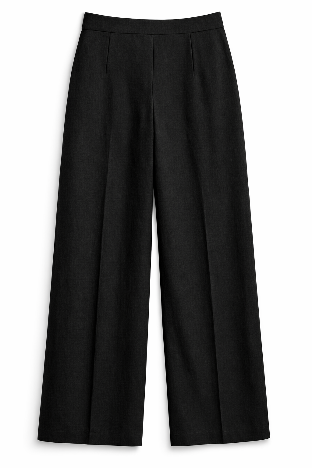 TAILORED WIDE-LEG LINEN TROUSERS