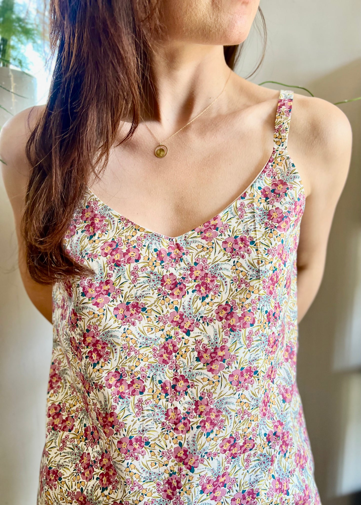 LIBERTY PRINT V-NECK CAMI TOP