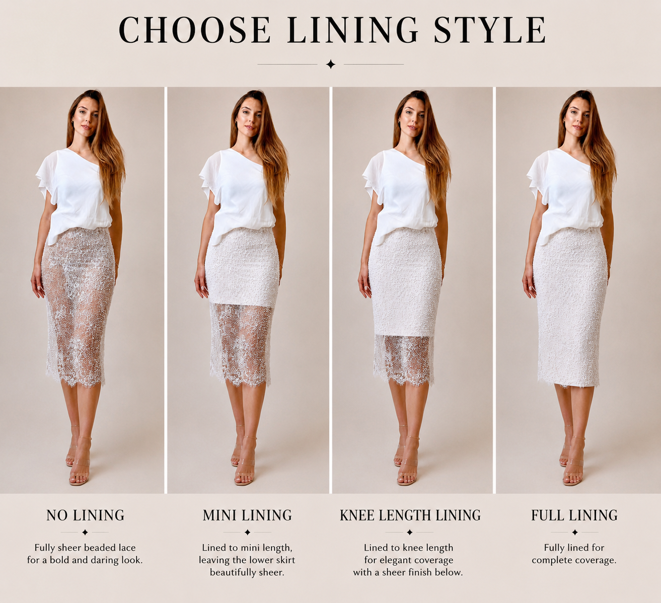 ÉTOILE BEADED LACE SKIRT