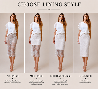 ÉTOILE BEADED LACE SKIRT