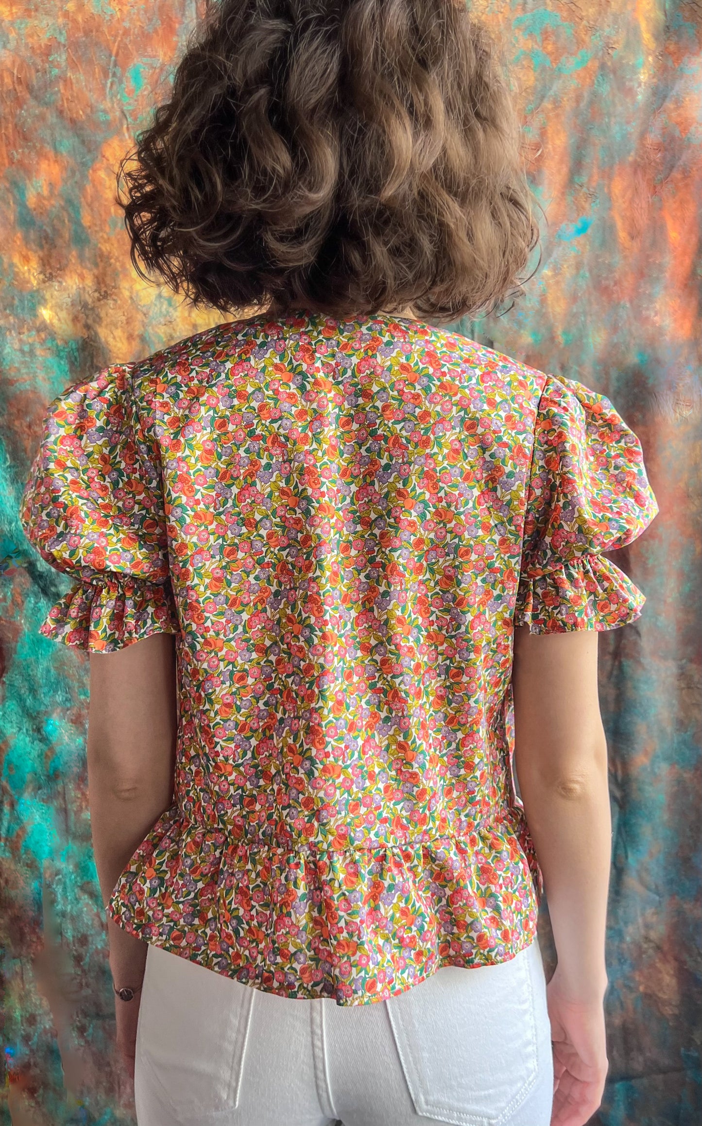 LIBERTY PRINT TIE TOP