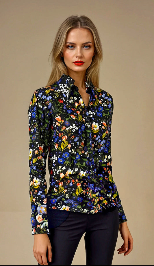 LIBERTY PRINT SILK SHIRT