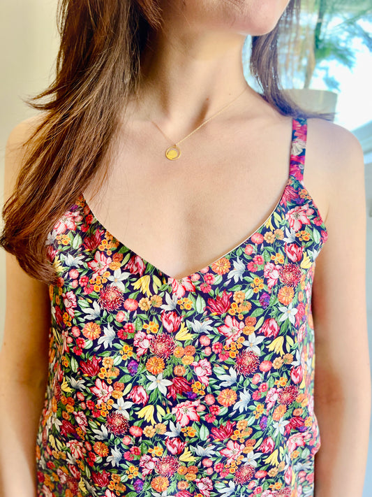 LIBERTY PRINT V-NECK CAMI TOP