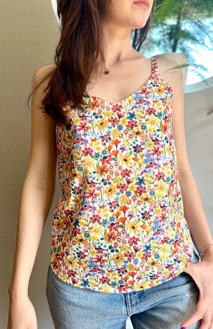 LIBERTY PRINT V-NECK CAMI TOP