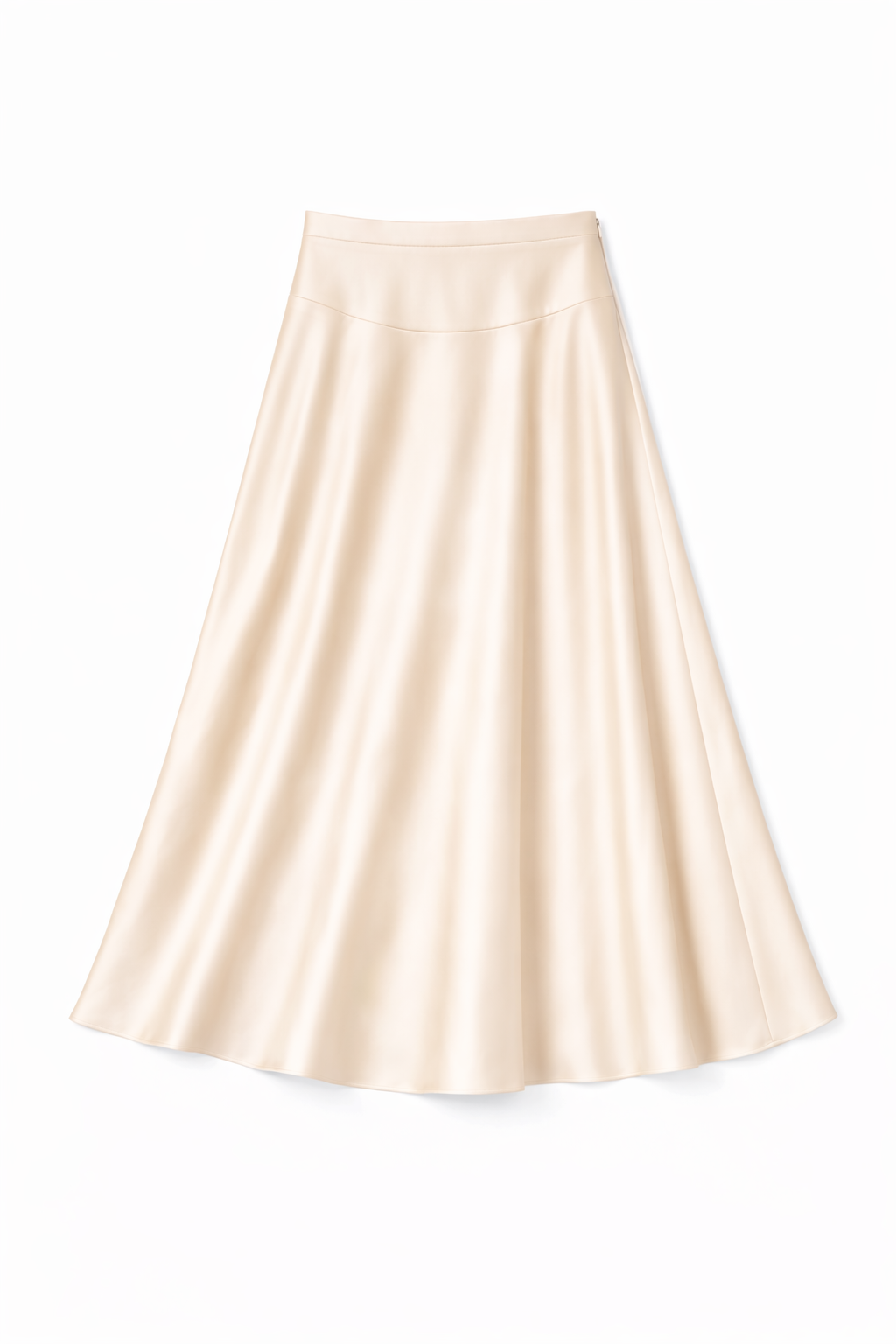 SILK MIDI SKIRT