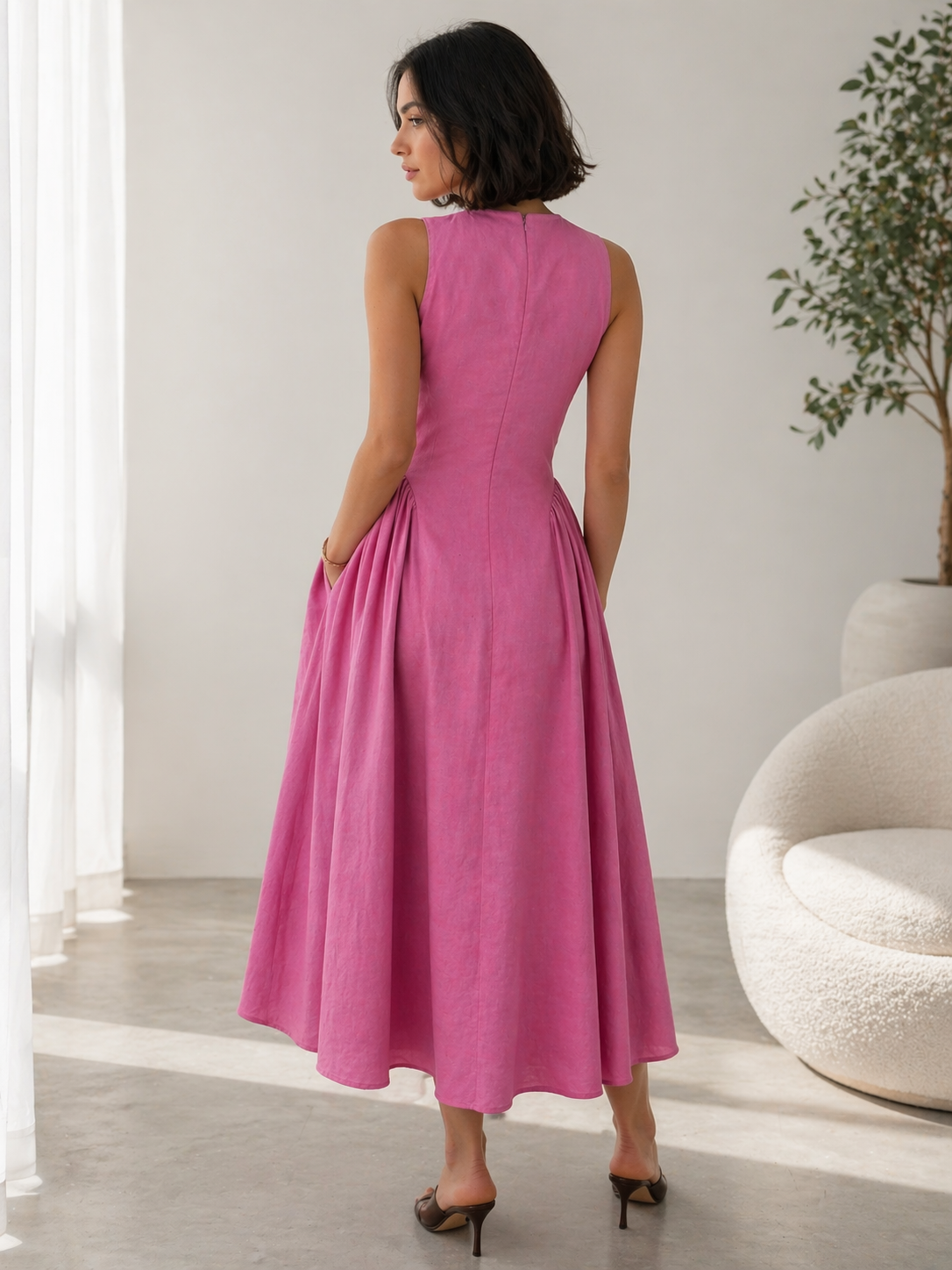 MEREDITH LINEN DRESS
