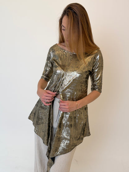 GOLD METALLIC BLOUSE