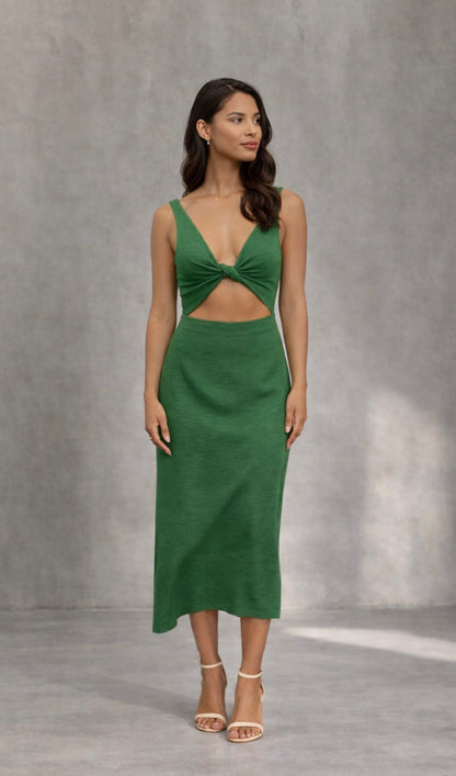 ALINA CUT-OUT KNOT DRESS